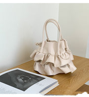Ruffled Portable Simplicity Commute Leisure Shoulder Bag